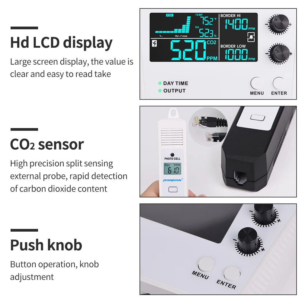 Automatic Greenhouse CO2 Controller with Day and Night Concentration Monitor