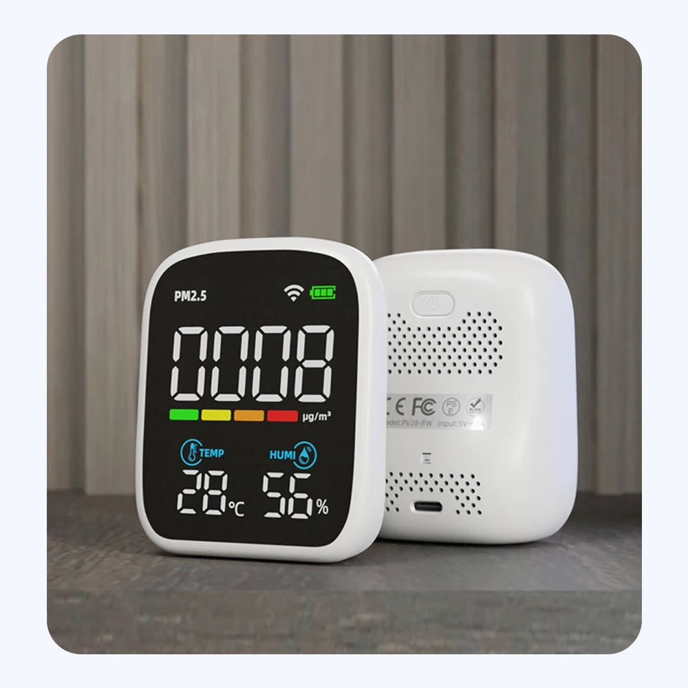 Portable WIFI Air Quality Tester with APP Control PM2.5 CO2 Temperature Humidity Meter