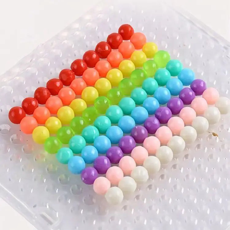 300pcs DIY Non-Iron Fuse Beads 3D Puzzle Toy Perler Hama Magic Water Sticky Beads Gift