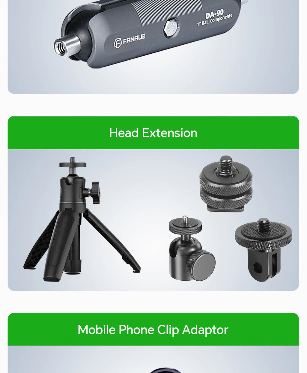 CowLost | photography-product_id-fanaue-extended-1-4-female-double-ball-head-for-17-25mm-ram-car-live-photography-bracket |14