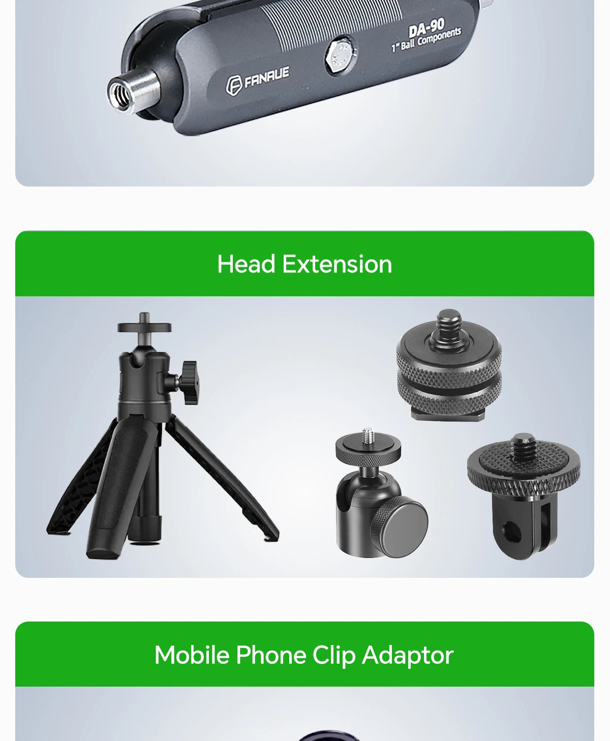 CowLost | photography-product_id-fanaue-extended-1-4-female-double-ball-head-for-17-25mm-ram-car-live-photography-bracket |14