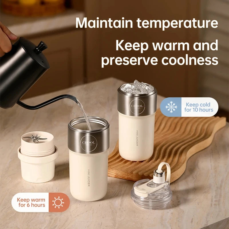 CowLost | product_id-homefish-350ml-portable-usb-rechargeable-insulated-304-stainless-steel-juicer-with-26-blades |3