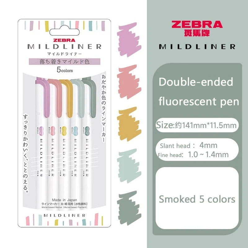 CowLost | product_id-zebra-5-10pcs-double-ended-twin-tip-highlighter-set-for-school-office |13