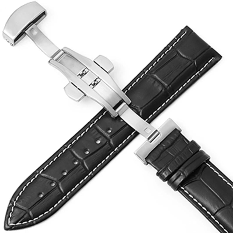CowLost | product_id-genuine-cowhide-leather-waterproof-watchband-slub-pattern-16-24mm-universal-strap |19