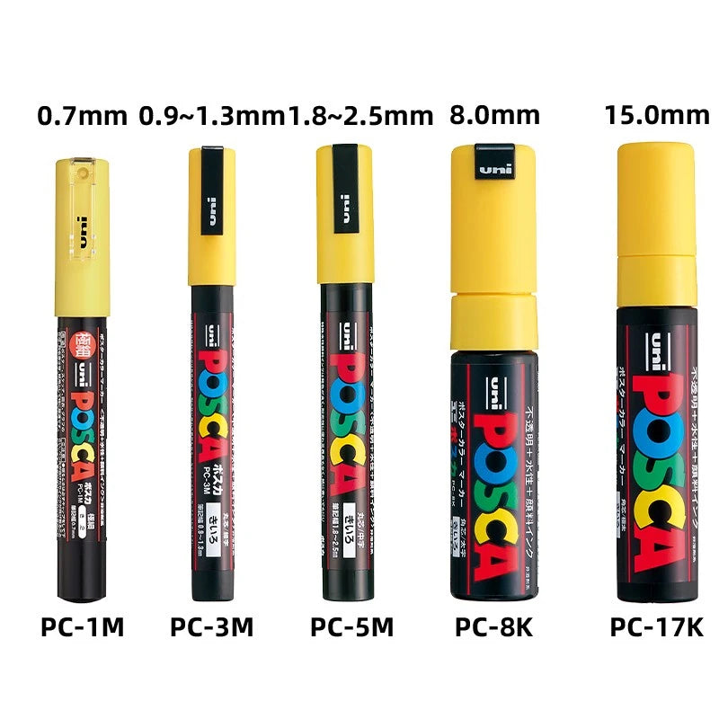 CowLost | product_id-uni-posca-waterproof-water-based-acrylic-marker-pens-8-colors-including-white-black-gold-silver |15