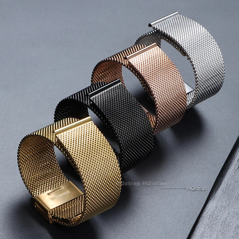 Milanese Mesh Stainless Steel Watchband 0.6mm 8-24mm Universal Strap for DW