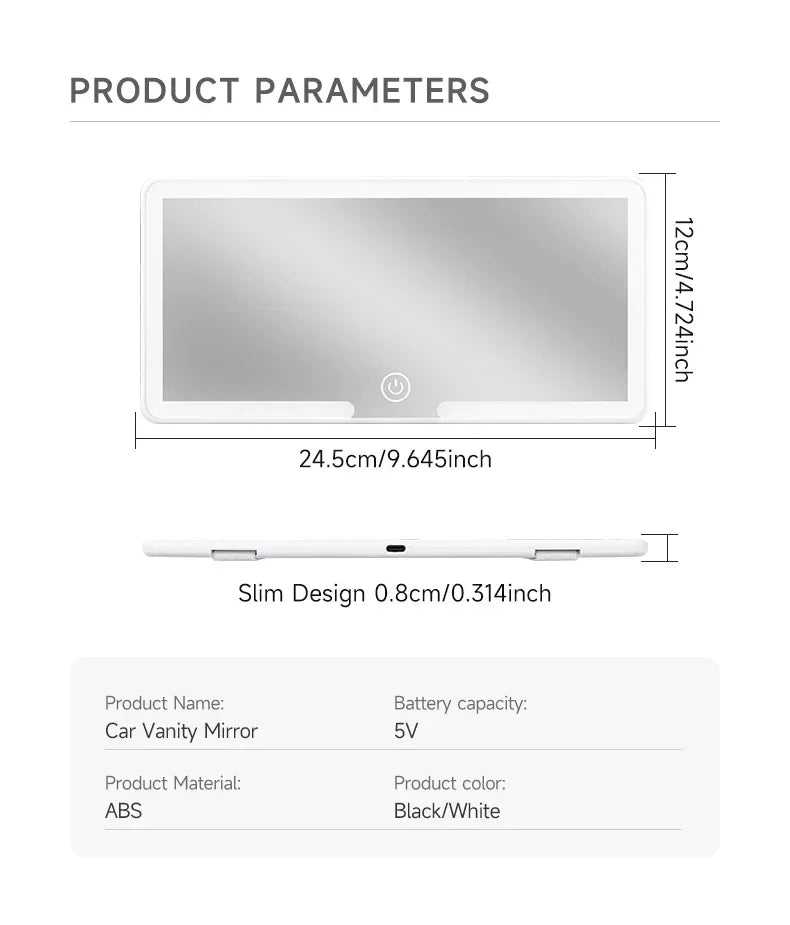 CowLost | product_id-rechargeable-ultra-thin-led-hd-car-sun-visor-makeup-vanity-mirror |14