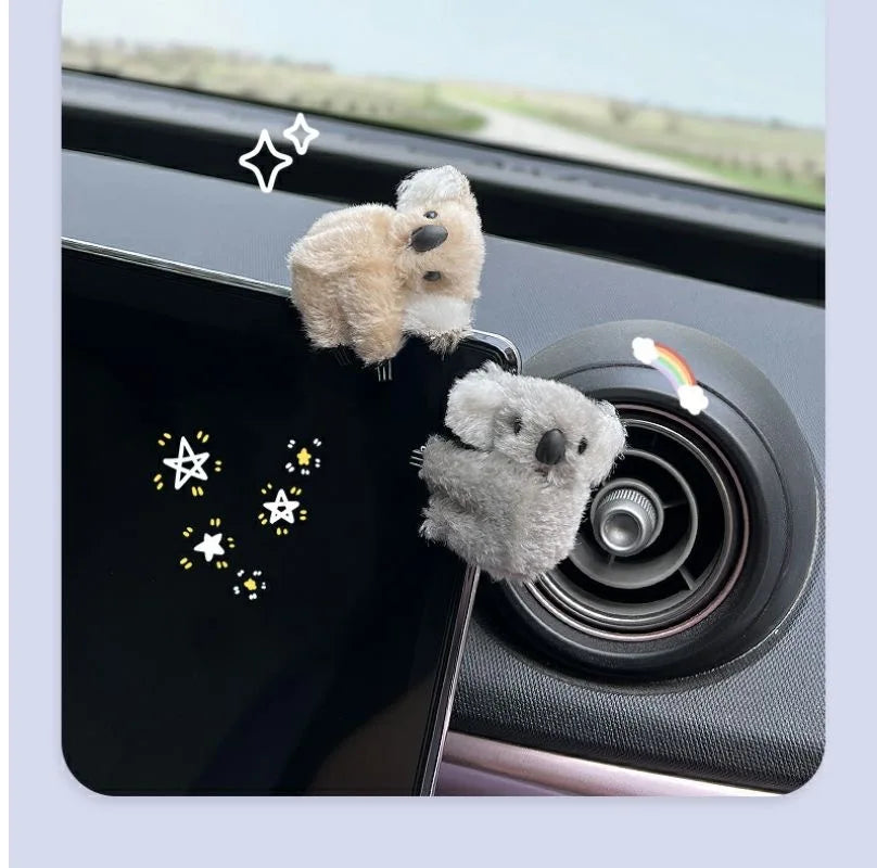 CowLost | product_id-plush-koala-car-interior-decoration-clip-for-rearview-mirror-sun-visor-gift |9