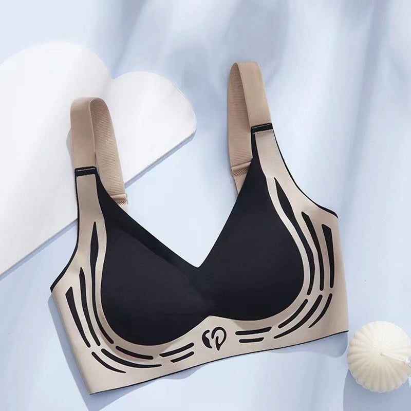 CowLost | product_id-seamless-contrast-push-up-fixed-cup-bra-with-comfortable-back-for-women |9