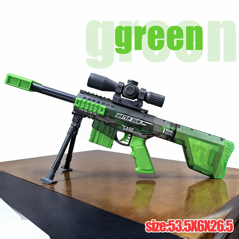 Electric Water Gun Toy Manual & Automatic with Lights, Sound, Long Range Water Squirt Gun for Beach and Pool