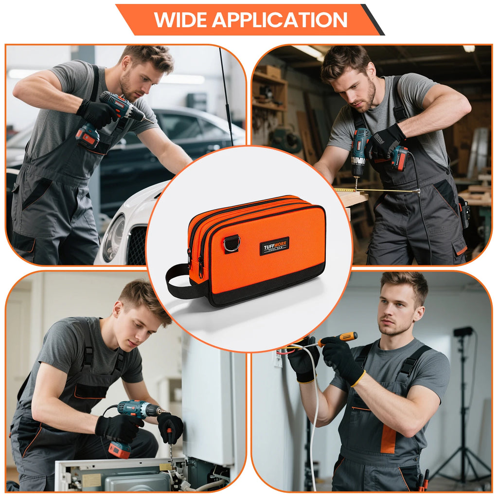 CowLost | product_id-compact-double-zip-tool-bag-orange-black |6