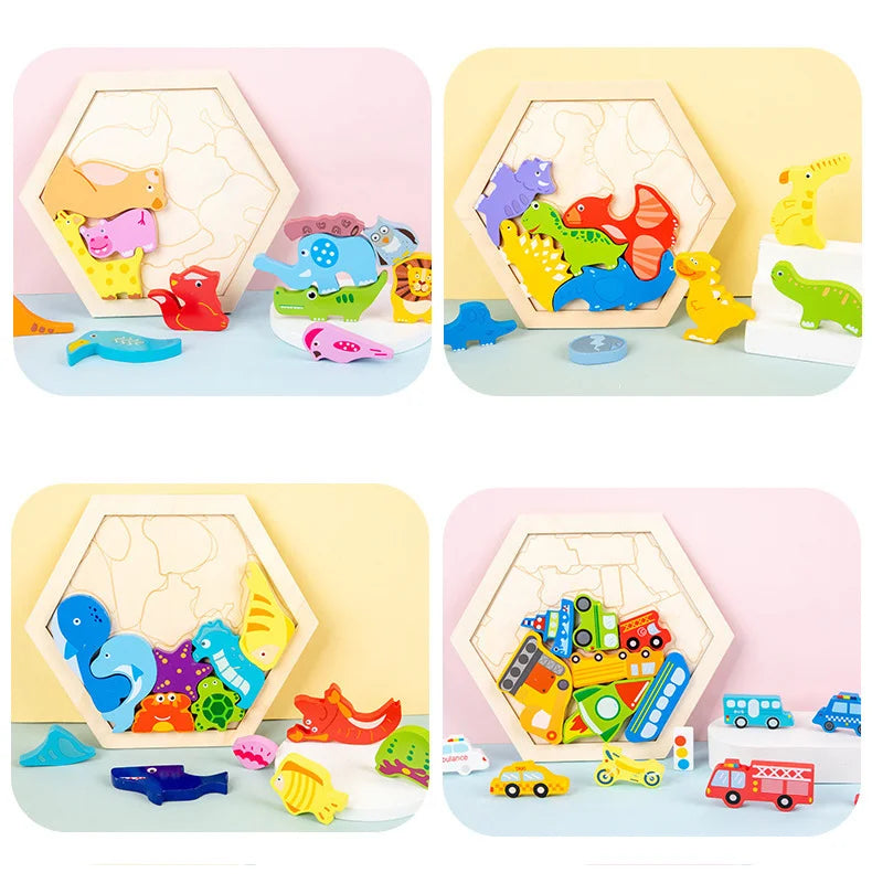CowLost | fencing-barriers-wooden-baby-jigsaw-puzzle-toy-creative-3d-puzzle |15
