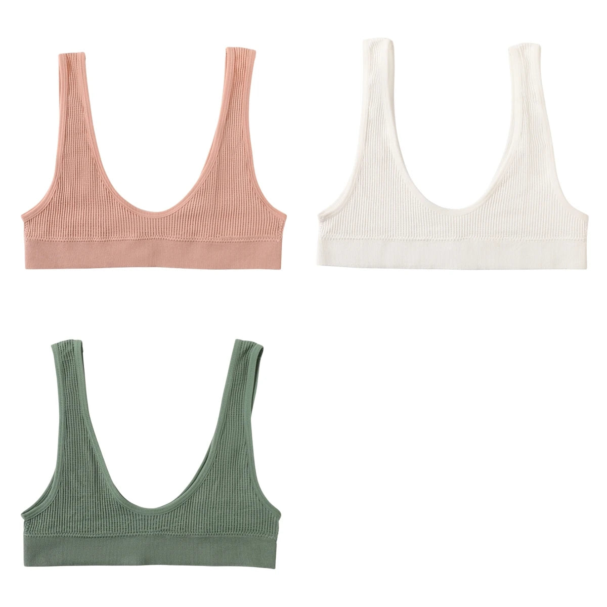 CowLost | product_id-3pcs-seamless-wireless-push-up-u-shape-bras-for-women-comfort-sport |35