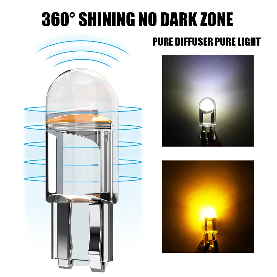 CowLost | product_id-10pcs-w5w-t10-led-car-license-plate-dome-reading-light-12v-24v |6