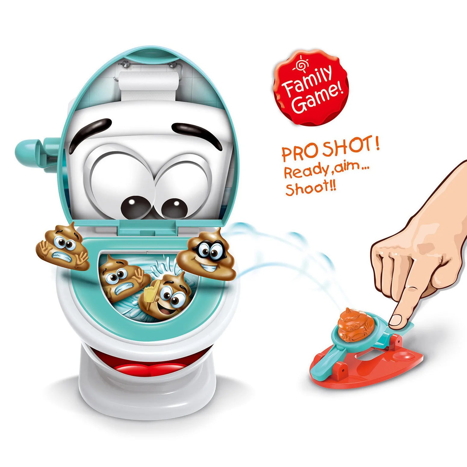 Mini Toilet Anti-Stress Two-Person Interactive Catapult Shooting Game