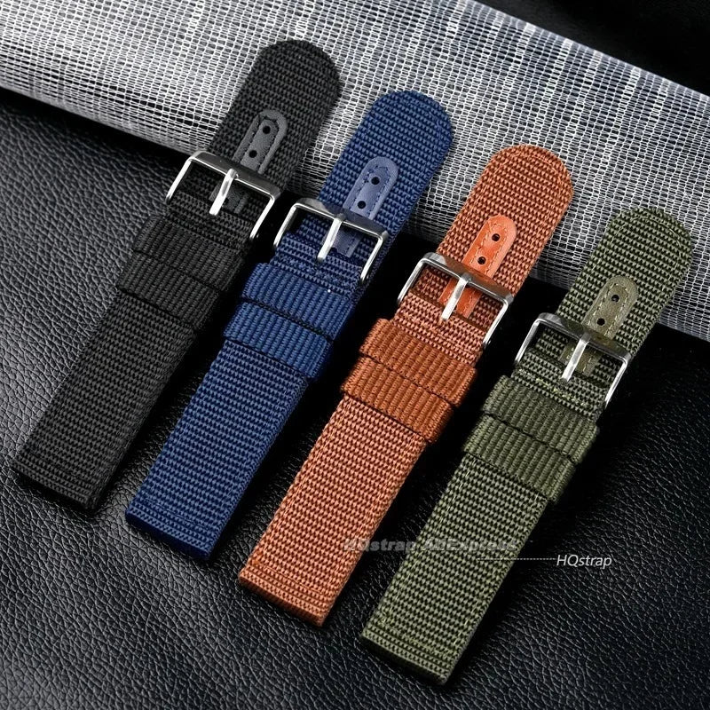 Universal Nylon Braided Replacement Watchband for Seiko & Rolex Men Women