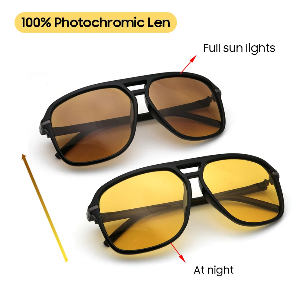 CowLost | earmuffs-vivibee-men-photochromic-night-vision-polarized-pilot-sunglasses |7