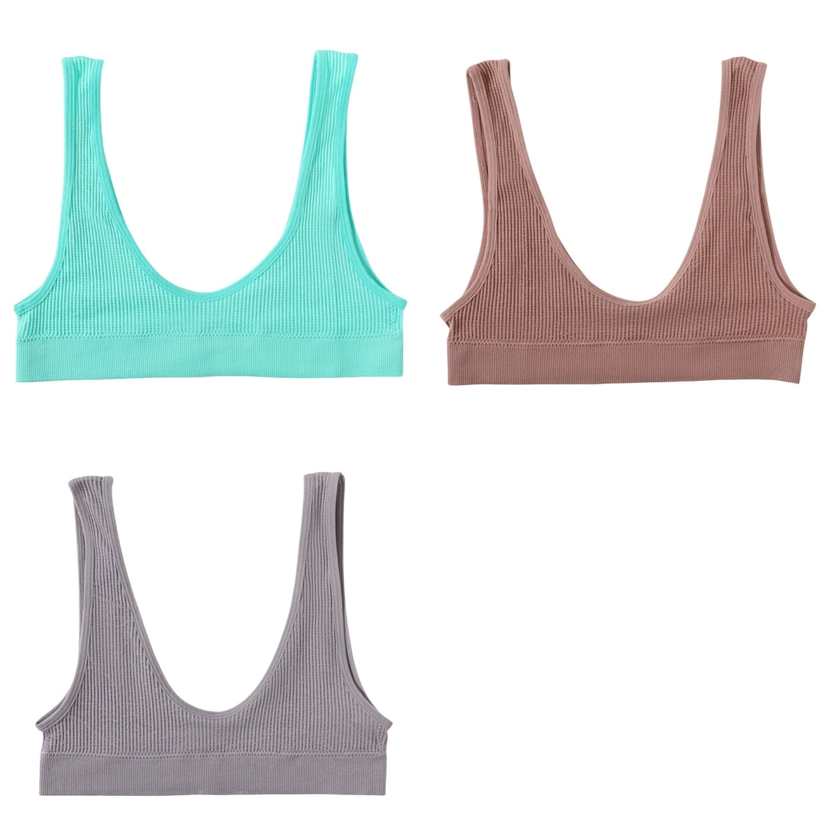 CowLost | product_id-3pcs-seamless-wireless-push-up-u-shape-bras-for-women-comfort-sport |20