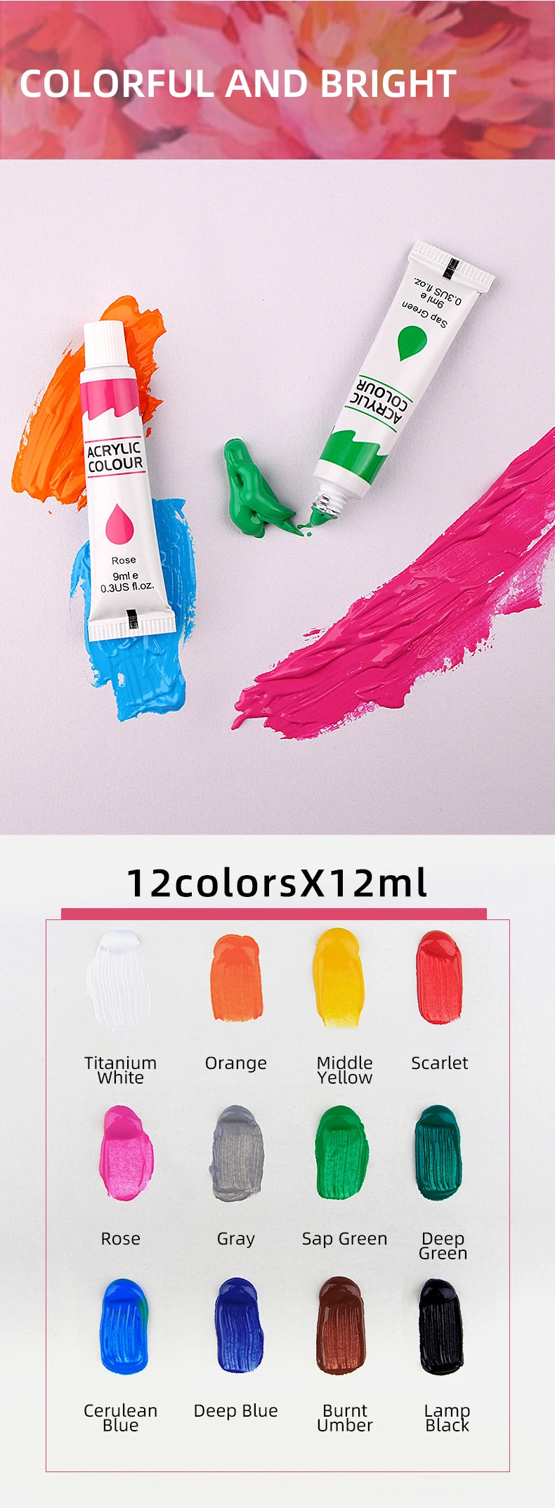 CowLost | 9ml-acrylic-pigment-for-student-art-graffiti-painting-diy-pigment |9