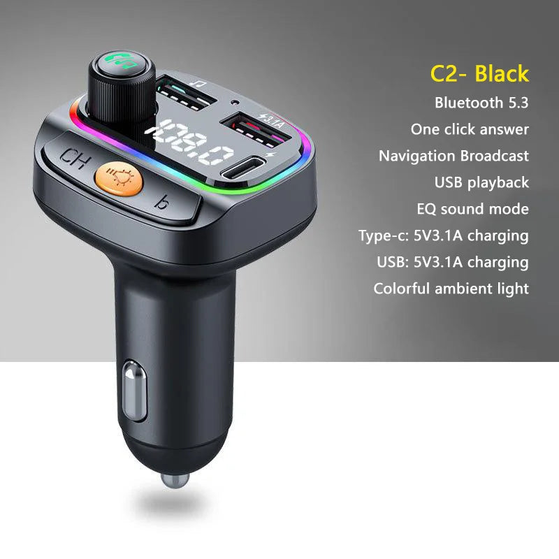 CowLost | product_id-pd30w-fast-charger-bluetooth-5-3-fm-transmitter-handsfree-car-aux-mp3-player-with-adapter |20