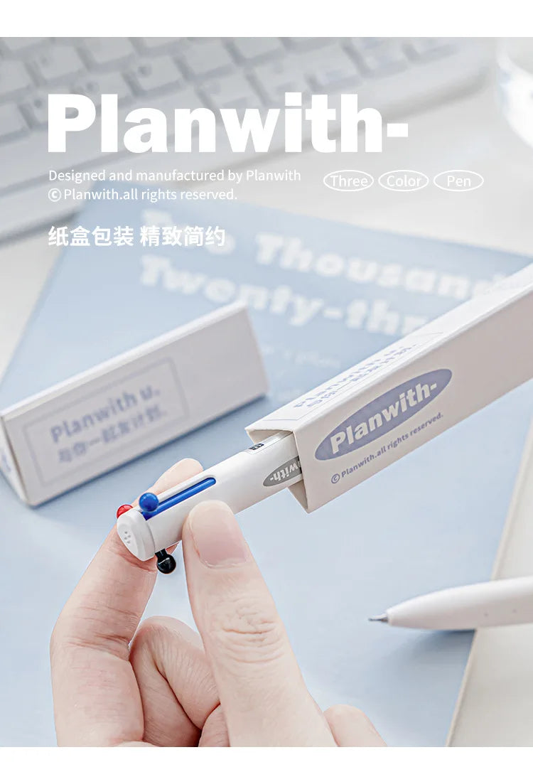 CowLost | product_id-planwith-3-in-1-multi-function-0-5mm-gel-pen-black-blue-red-ink-for-school-office |13
