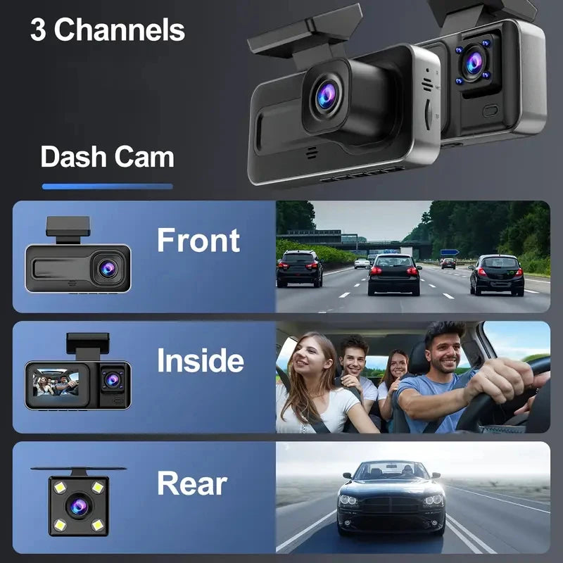 CowLost | product_id-baideluo-3-channel-1080p-car-dash-cam-with-rear-view-recorder |2