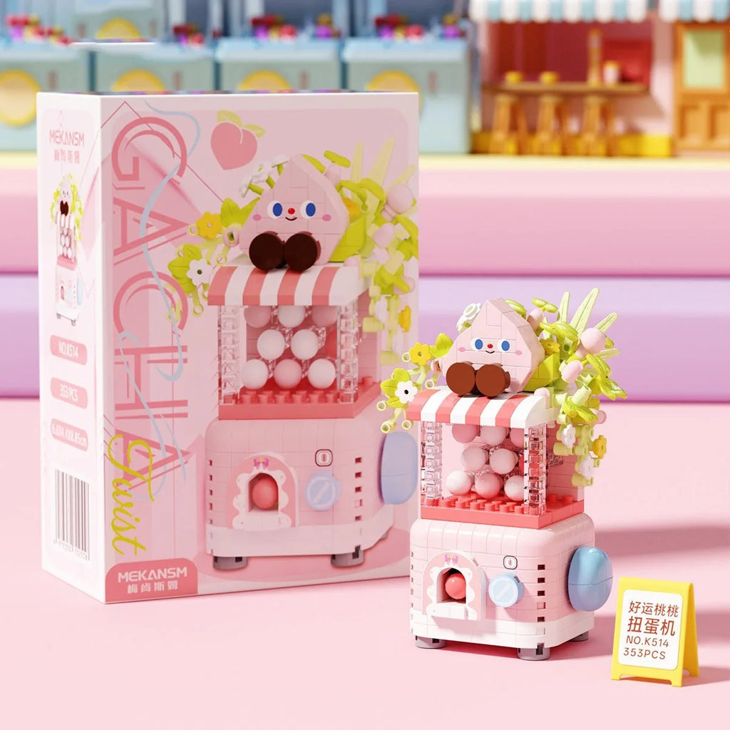 CowLost | product_id-6pcs-banana-peach-fruit-shop-gacha-house-building-blocks-kit-toy-gift |4