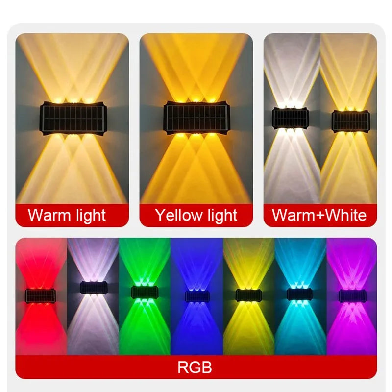 CowLost | product_id-solar-led-outdoor-wall-light-high-brightness-up-and-down-garden-lamp |3