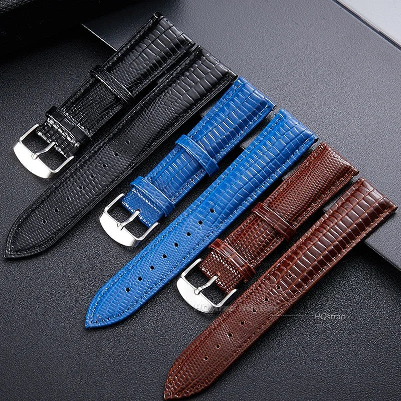 Leather Watch Band Crocodile Texture 12-22mm Wristband Accessories