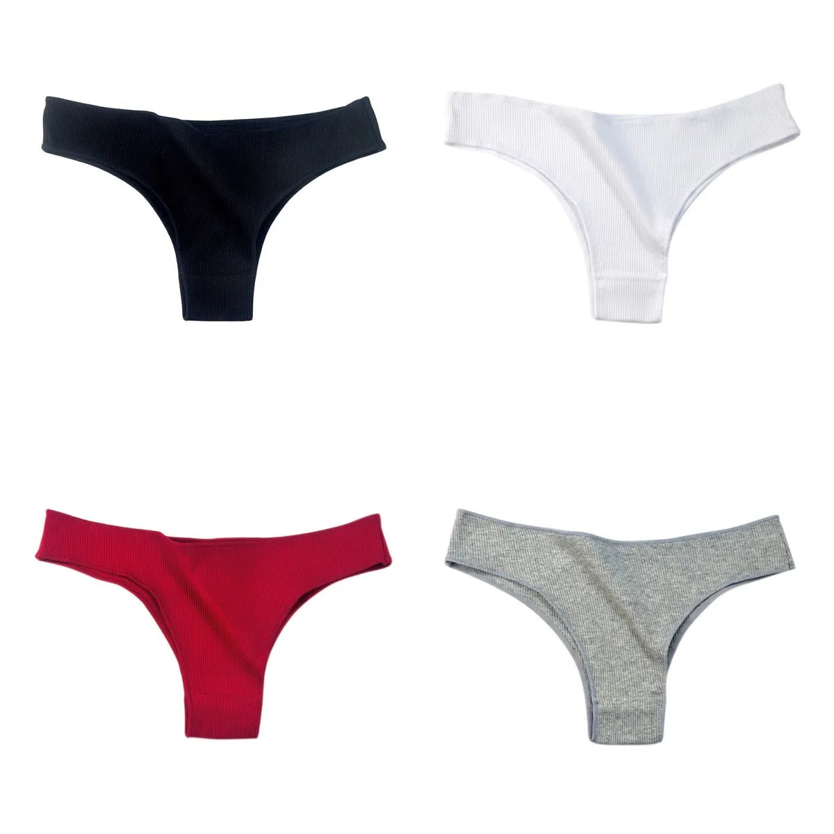CowLost | product_id-4-pack-womens-cotton-breathable-low-waist-solid-briefs-m-xl |21