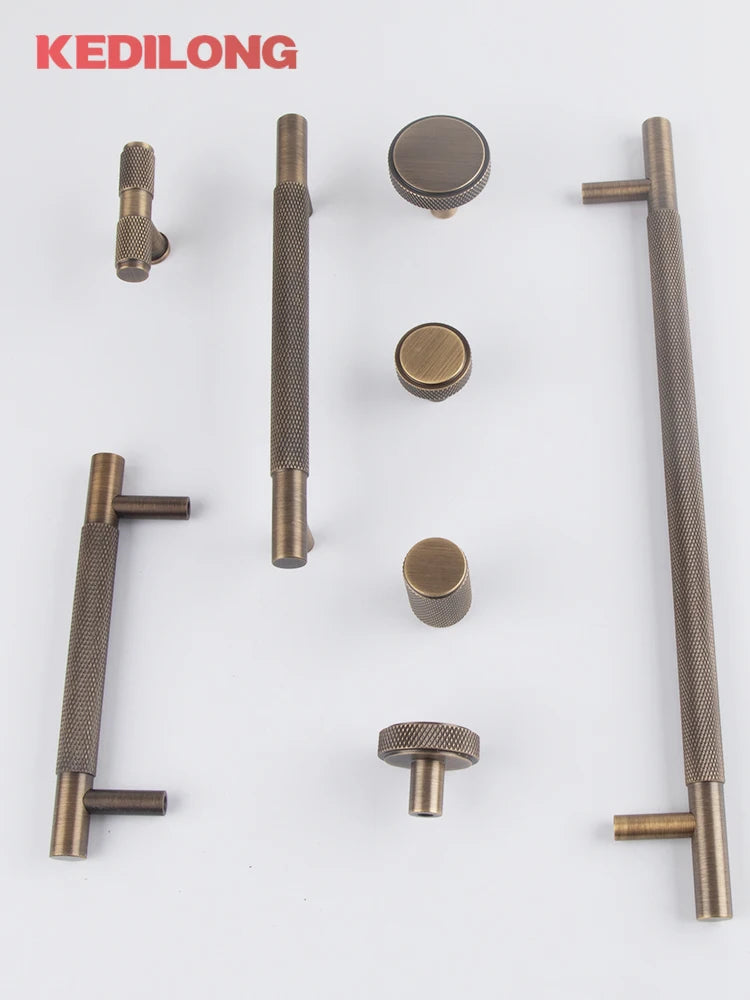 CowLost | kedlo-european-luxury-solid-brass-embossed-gold-500mm-long-handle-american-retro-antique-drawer-t-handle |14