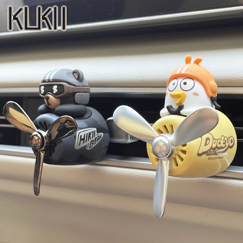 CowLost | product_id-no-perfume-diy-cute-duck-pilot-car-air-freshener-vent-clip-diffuser-ornament |4