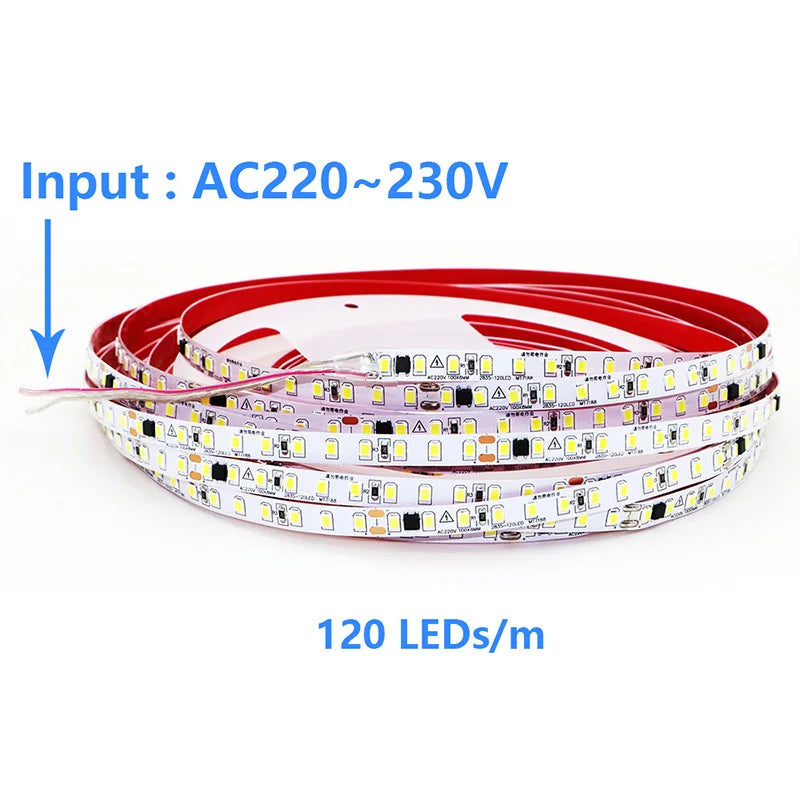 110V 220V LED Strip 2835 120LEDs/m Home Lamp Strip