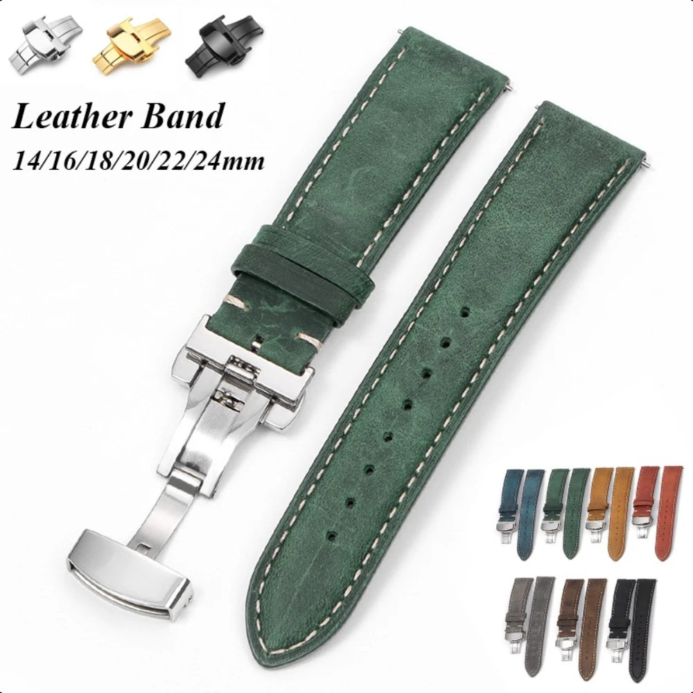 CowLost | product_id-vintage-leather-quick-release-watch-band-for-seiko-16-24mm-with-butterfly-buckle |1