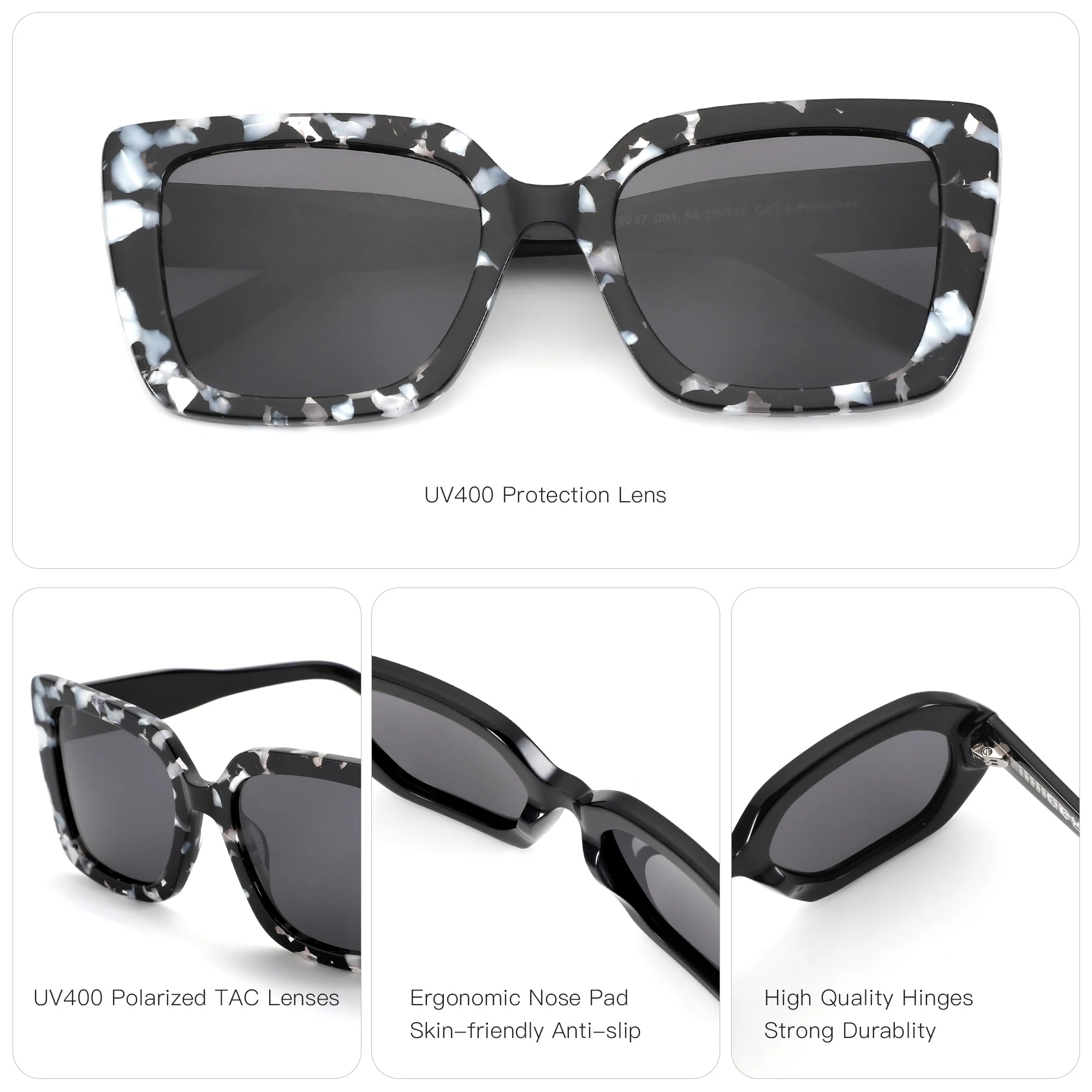 CowLost | zenottic-square-polarized-sunglasses-women-thick-frame-uv400-protection |2