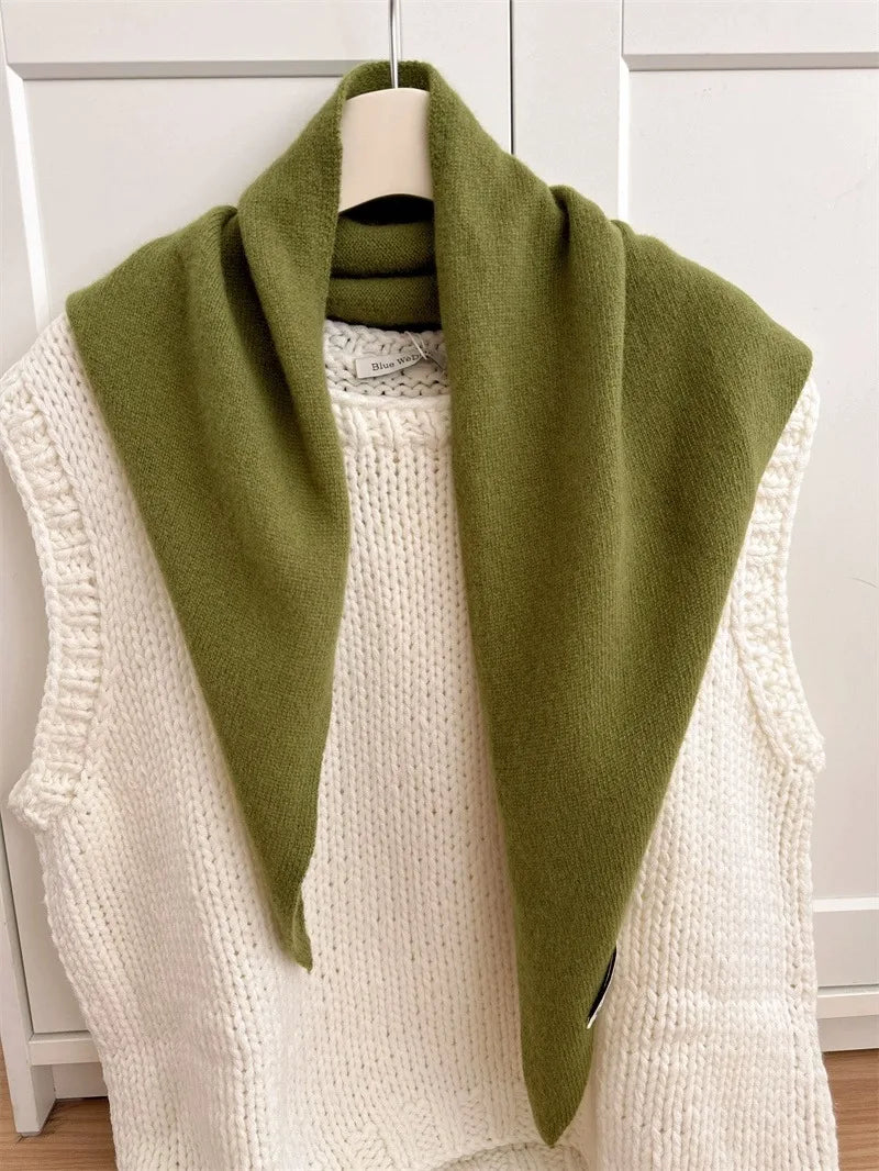 CowLost | british-korean-triangle-scarf-niche-wool-triangular |15