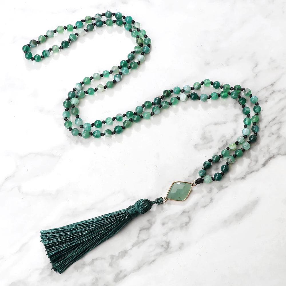 CowLost | handbags-bohemian-108-beaded-mala-tassel-necklace-natural-stone-yoga-jewelry |10