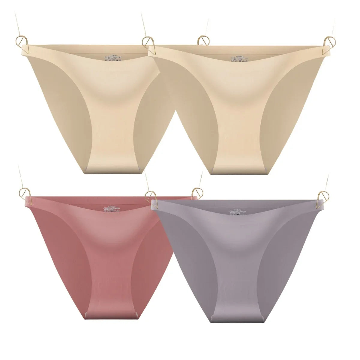 CowLost | product_id-4pcs-women-s-seamless-low-rise-ultra-thin-ice-silk-briefs-solid-colors |26