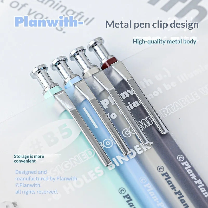 CowLost | product_id-planwith-hexagonal-metal-gel-pen-0-5mm-black-ink-retractable-anti-roll-comfortable-grip |4