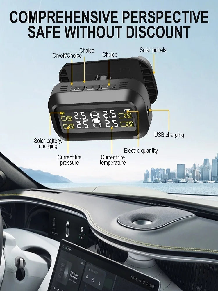 CowLost | air-intake-temperature-sensors-product_id-solar-car-tire-pressure-monitoring-system-with-4-external-sensors-and-temperature-warning |15