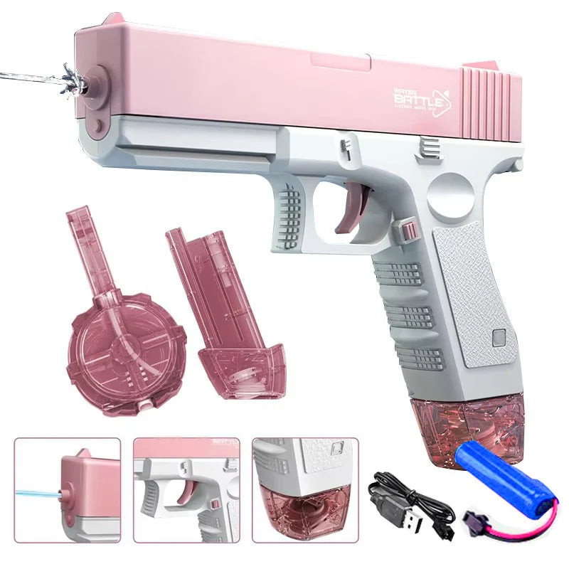 Portable Automatic Electric Burst Water Gun Toy for Kids Outdoor Play