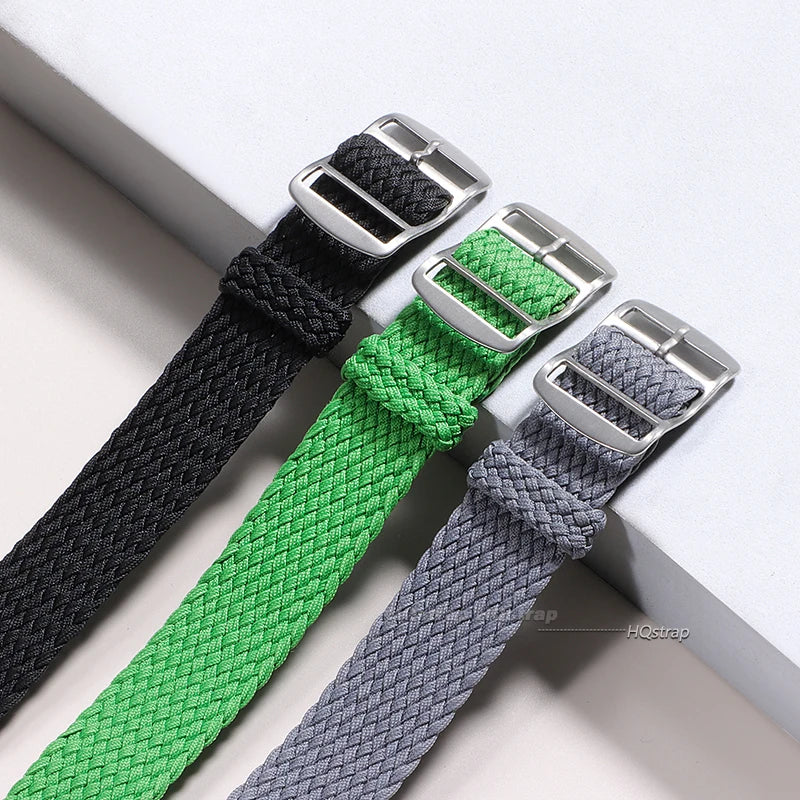 Nylon Canvas Watch Strap 16mm-22mm Unisex Sport Replacement Band with Pin Buckle