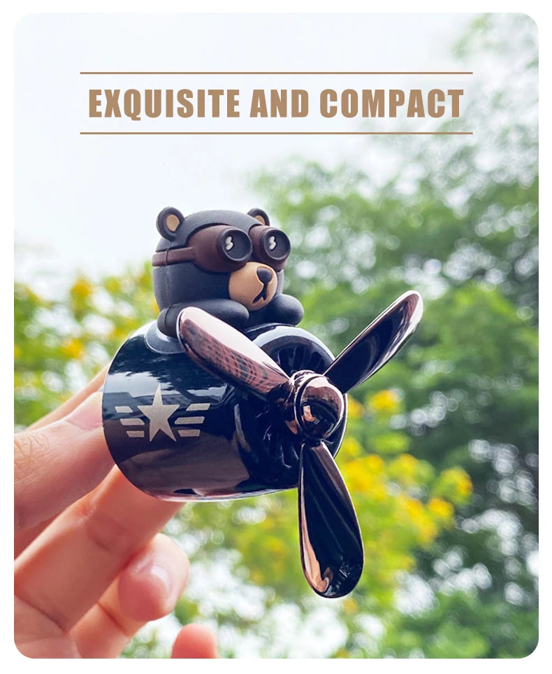 CowLost | product_id-rotating-pilot-bear-car-air-freshener-vent-clip-ocean-scent-diffuser |17