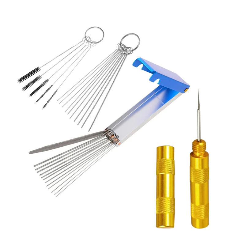 CowLost | 4pcs-set-airbrush-cleaning-brush-auto-spray-gun-nozzle-cleaning-equipment-repair-tools-scrape-spray-needle-brush-hand-tool |7
