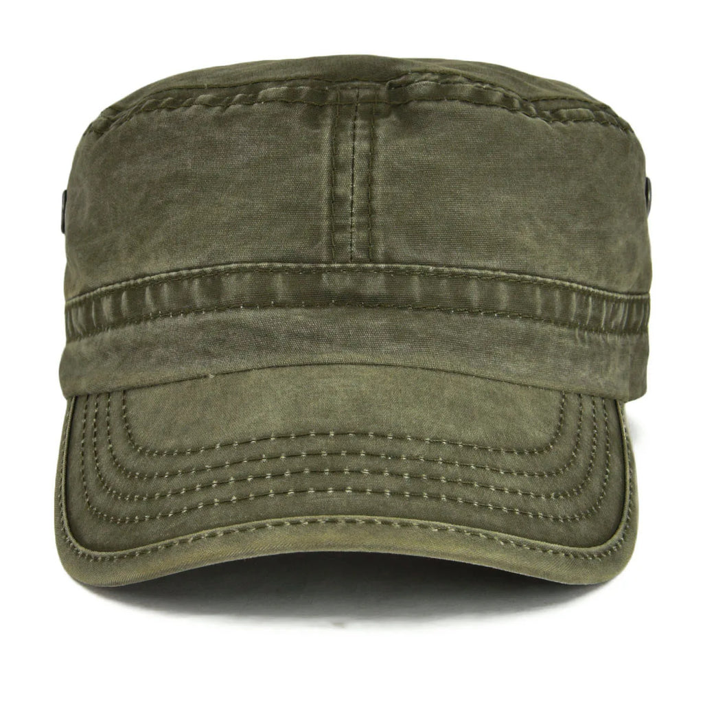 CowLost | voboom-washed-cotton-military-cadet-army-caps-for-men |3