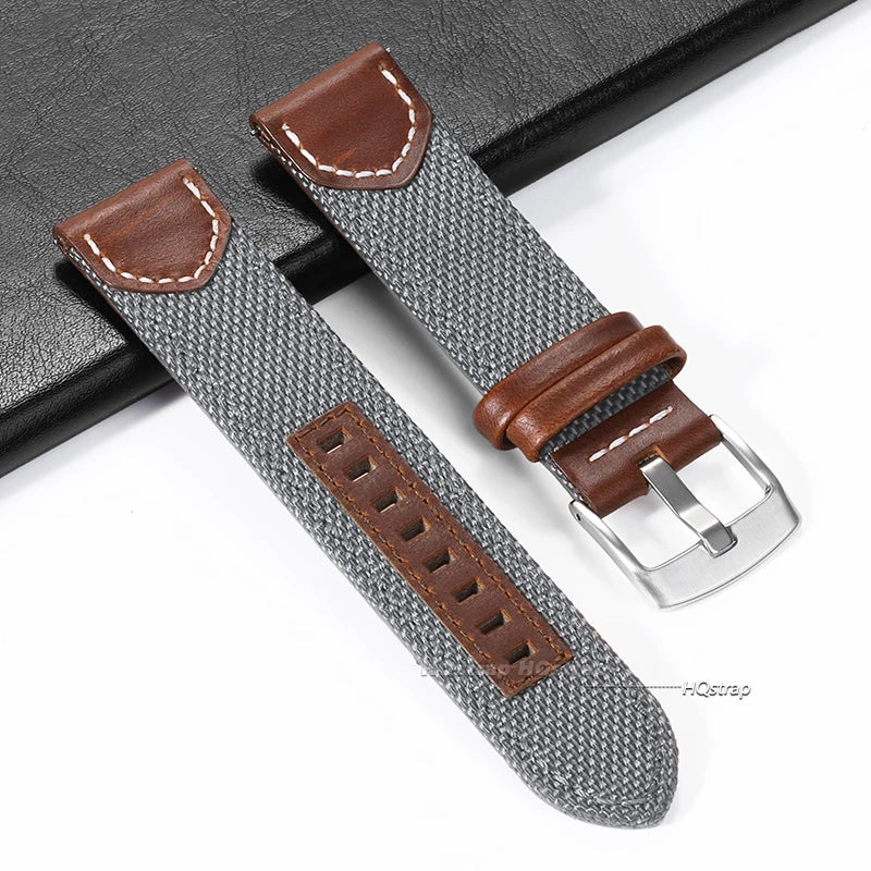CowLost | product_id-canvas-nylon-leather-strap-for-samsung-galaxy-watch-6-5-4-universal-20mm-22mm-band-for-seiko-casio |13