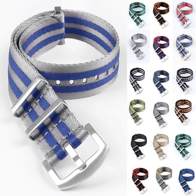 CowLost | product_id-nylon-braided-canvas-watch-band-18mm-22mm-soft-sport-military-strap-unisex |1