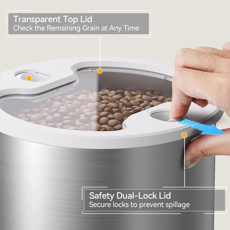 CowLost | cat-food-rojeco-4-5l-stainless-steel-smart-cat-feeder-with-wifi-app-and-voice-control |4