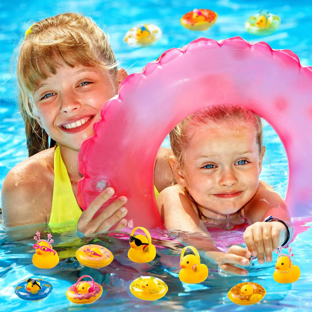 CowLost | product_id-50-sets-cute-rubber-duck-bath-toys-with-mini-sunglasses-for-shower-and-car-dashboard-decorations |6