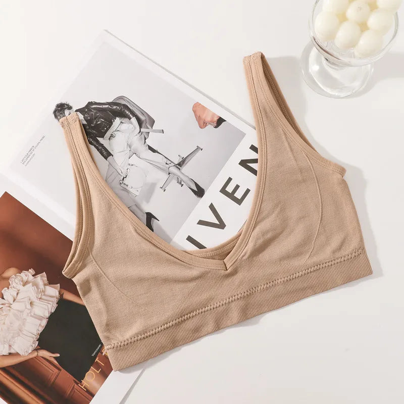CowLost | product_id-seamless-wire-free-push-up-bra-crop-top-for-women-m-l |10